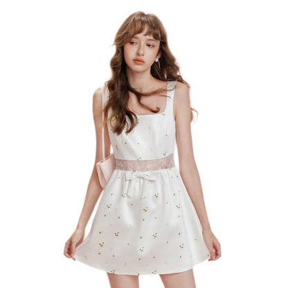 Lace Waist Satin Dress