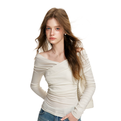 Brushed Off-Shoulder Knit Top