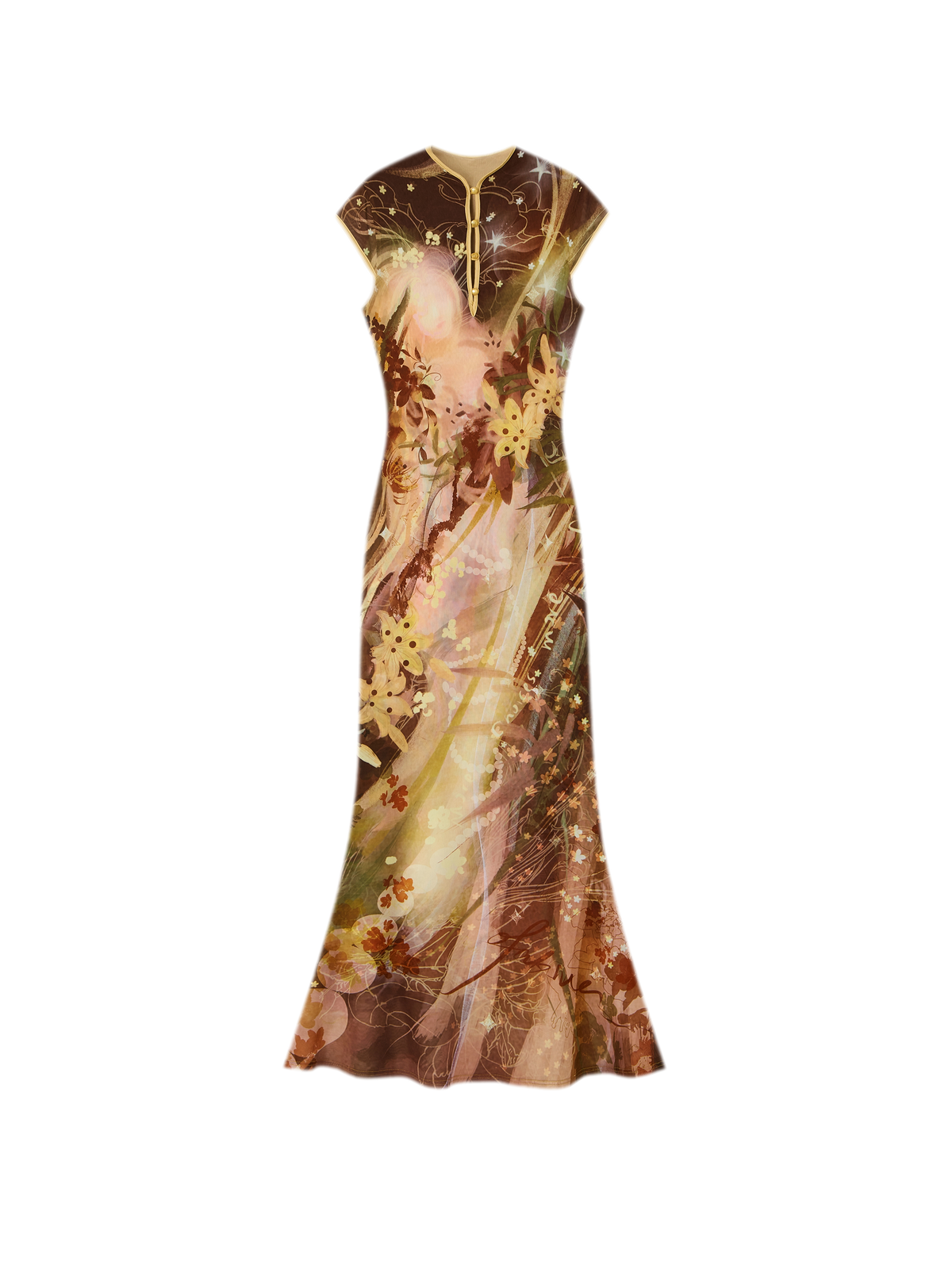Reversible Fishtail Qipao Dress
