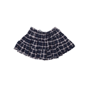 Navy Plaid Skirt / S