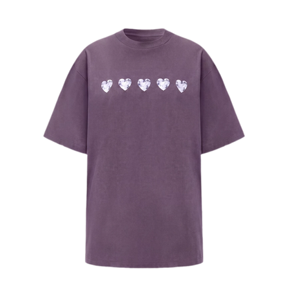 Silver Print Oversized T-Shirt