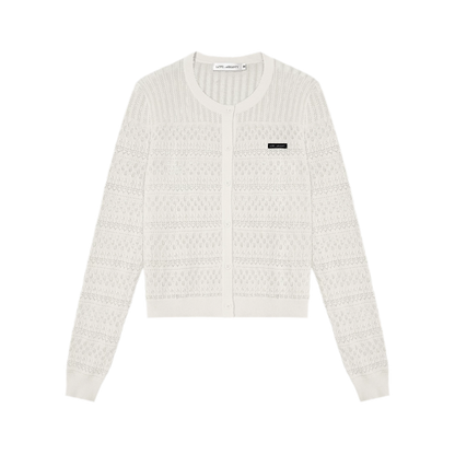 Openwork Cropped Knit Set