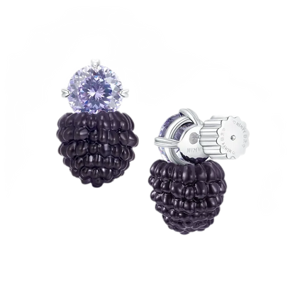 Berry Gemstone Statement Earrings