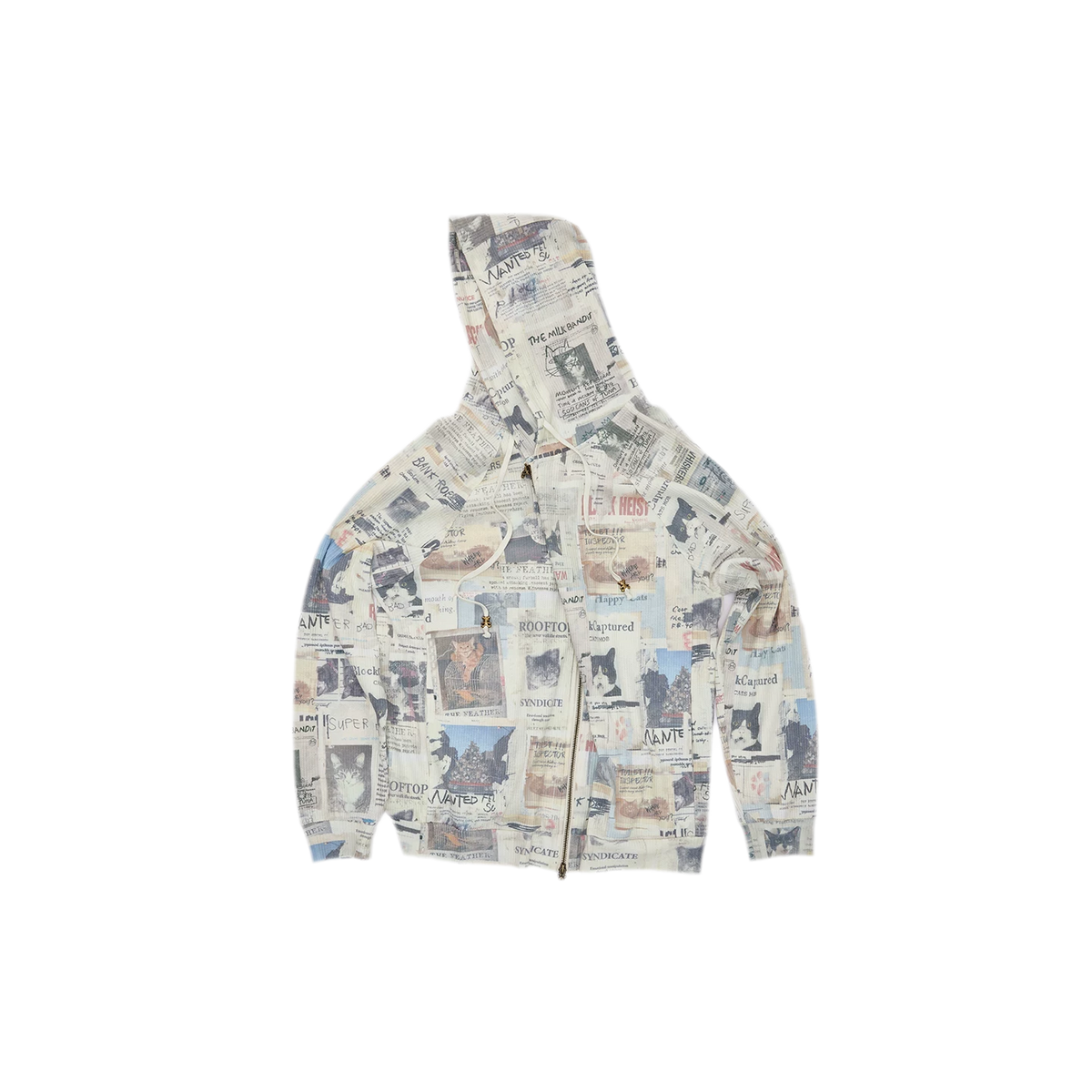 Waffle Print Hooded Set