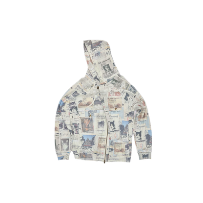Waffle Print Hooded Set