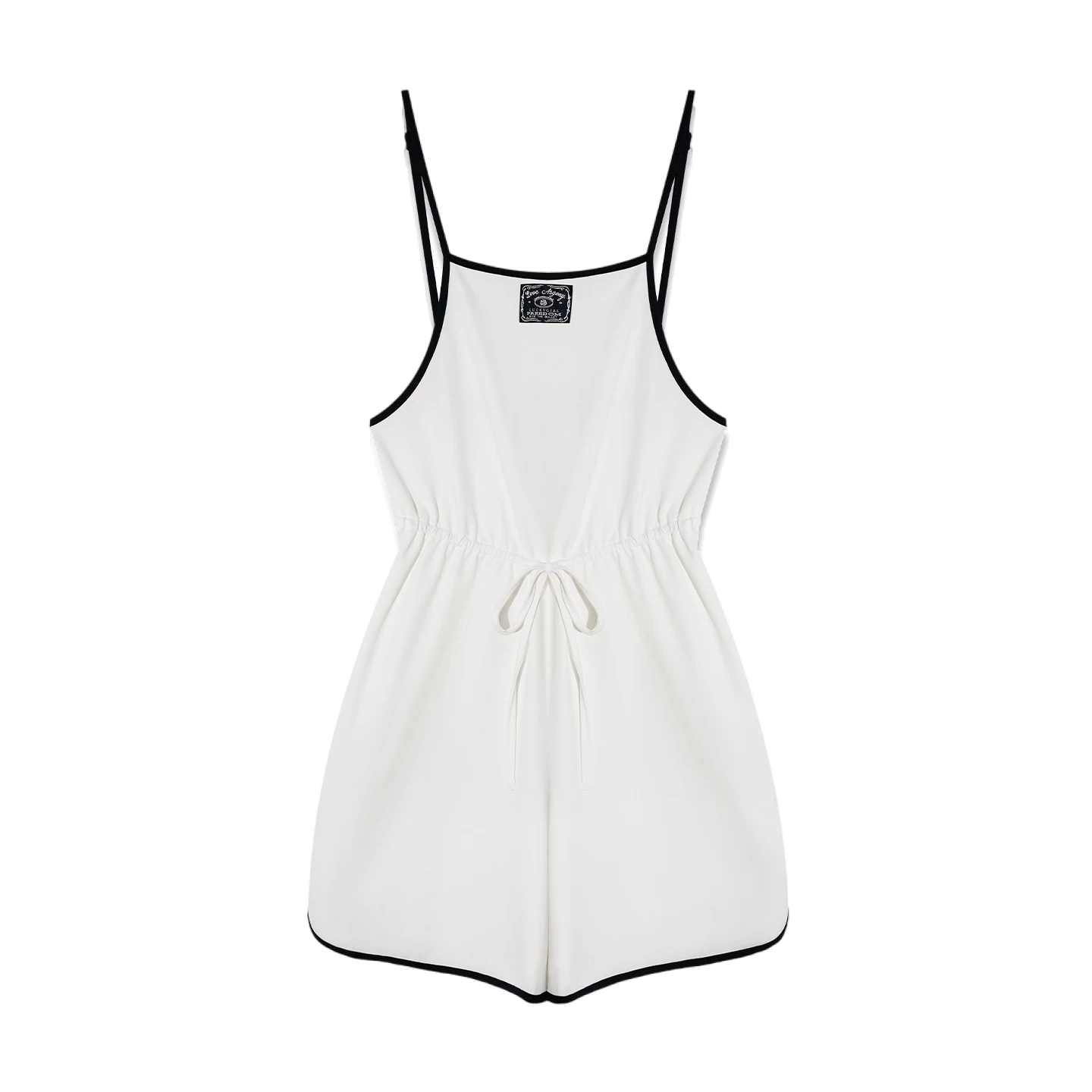 Contrast Piping Drawstring Waist Jumpsuit