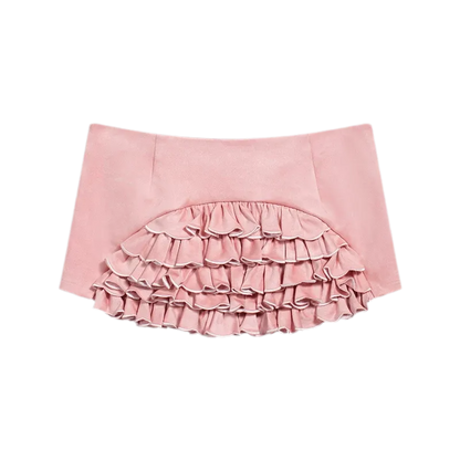 Ruffled Low-Rise Mini Skort