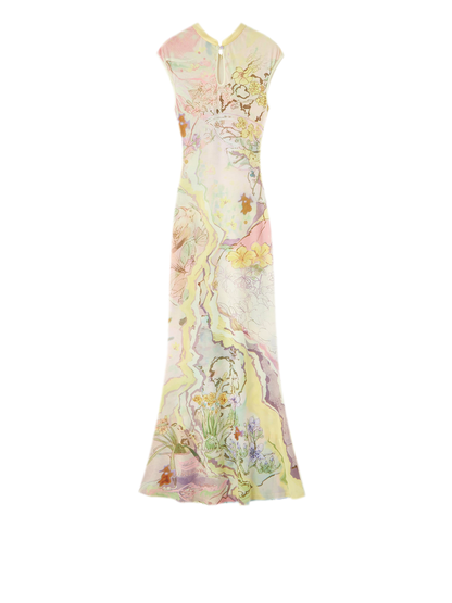 Draped Neck Fishtail Dress