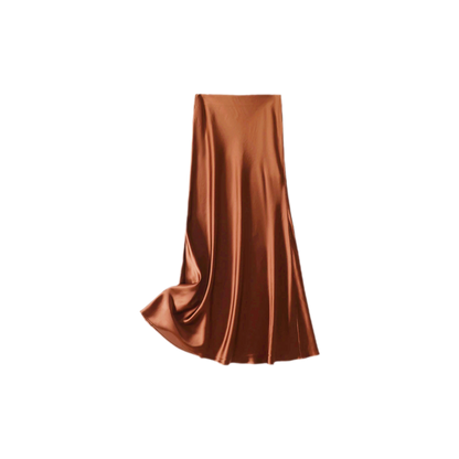 Satin Fishtail Midi Skirt