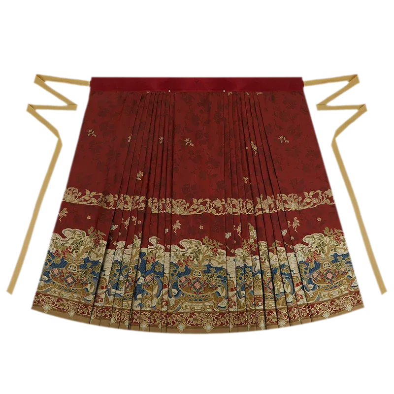素瓷·九曜金枝 Porcelain Branches Ming-Style Mamian Skirt