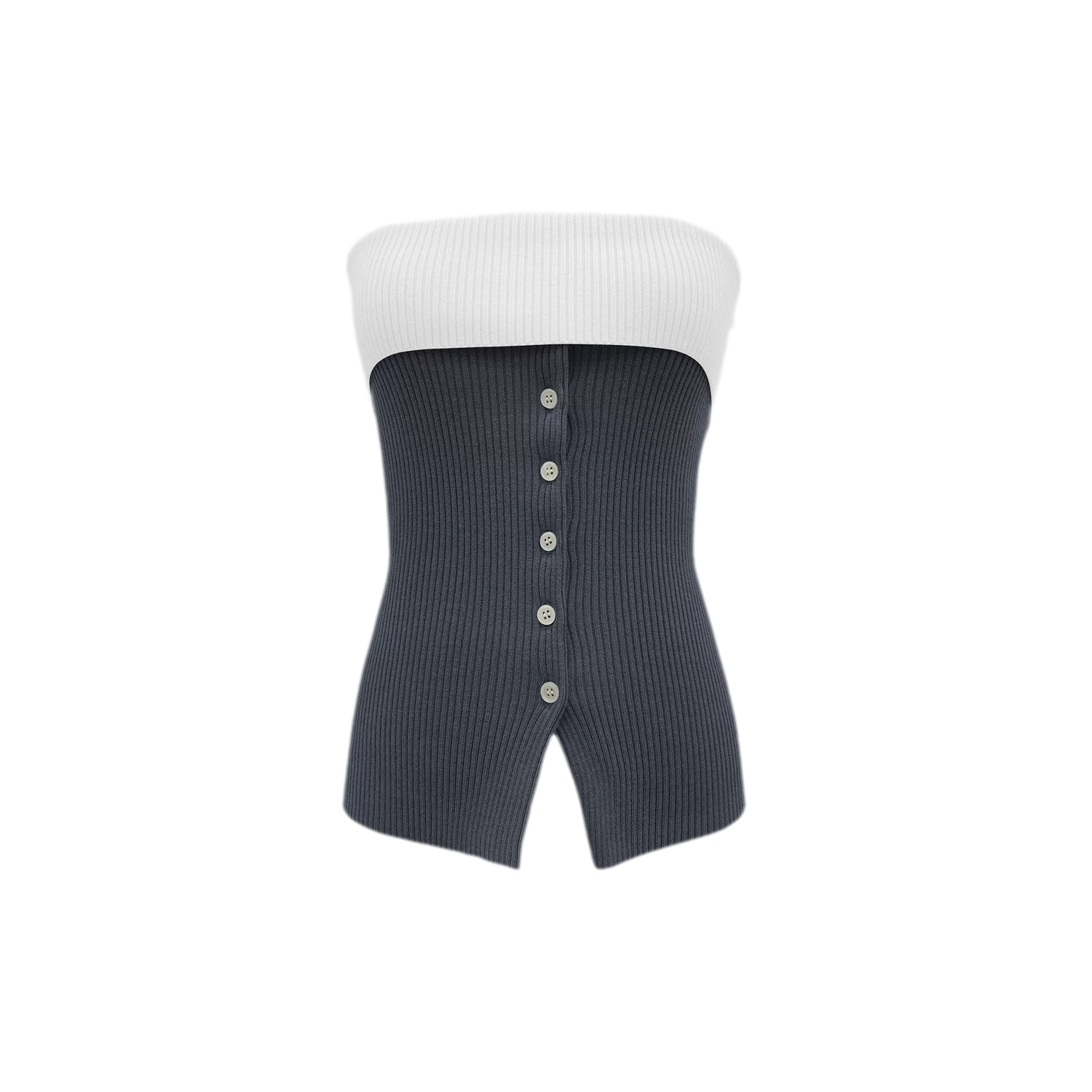French Colorblock Bandeau Top