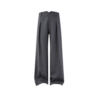 500G Houndstooth Pleated Wide-Leg Pants