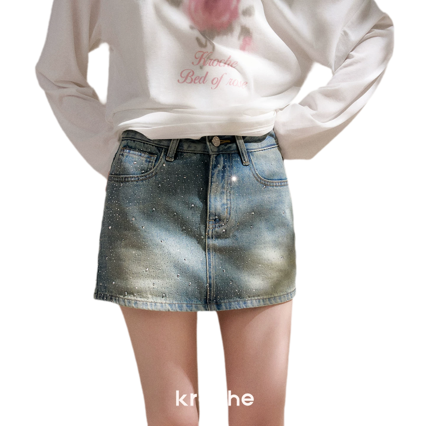 Sakura and Spring Stream A-Line Skirt