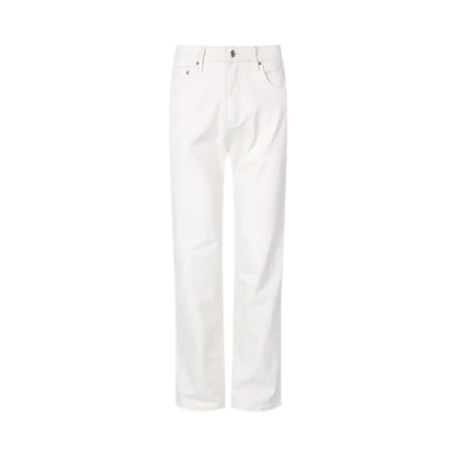 Washed Yellow Mud Straight Jeans