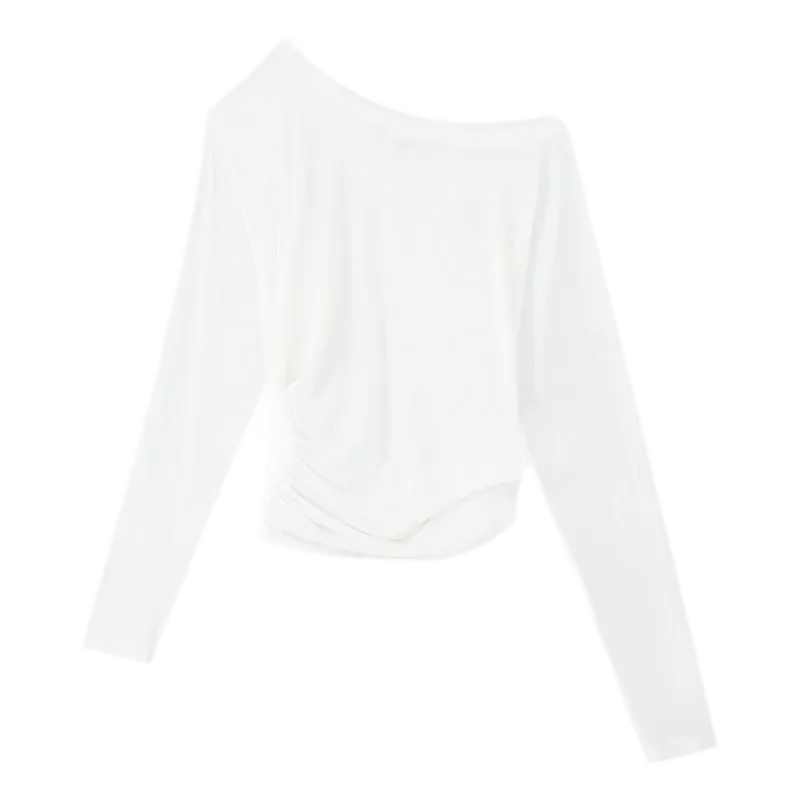 Lyocell Off-Shoulder Cropped Top