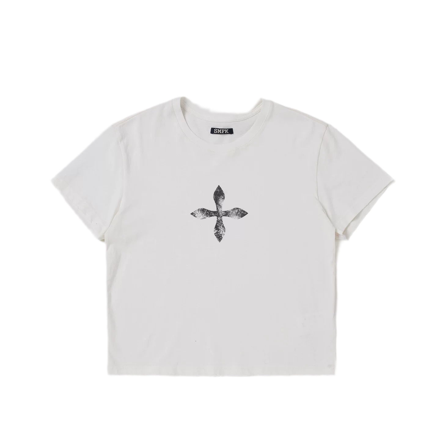 Vintage Washed Cross Embroidered Tee