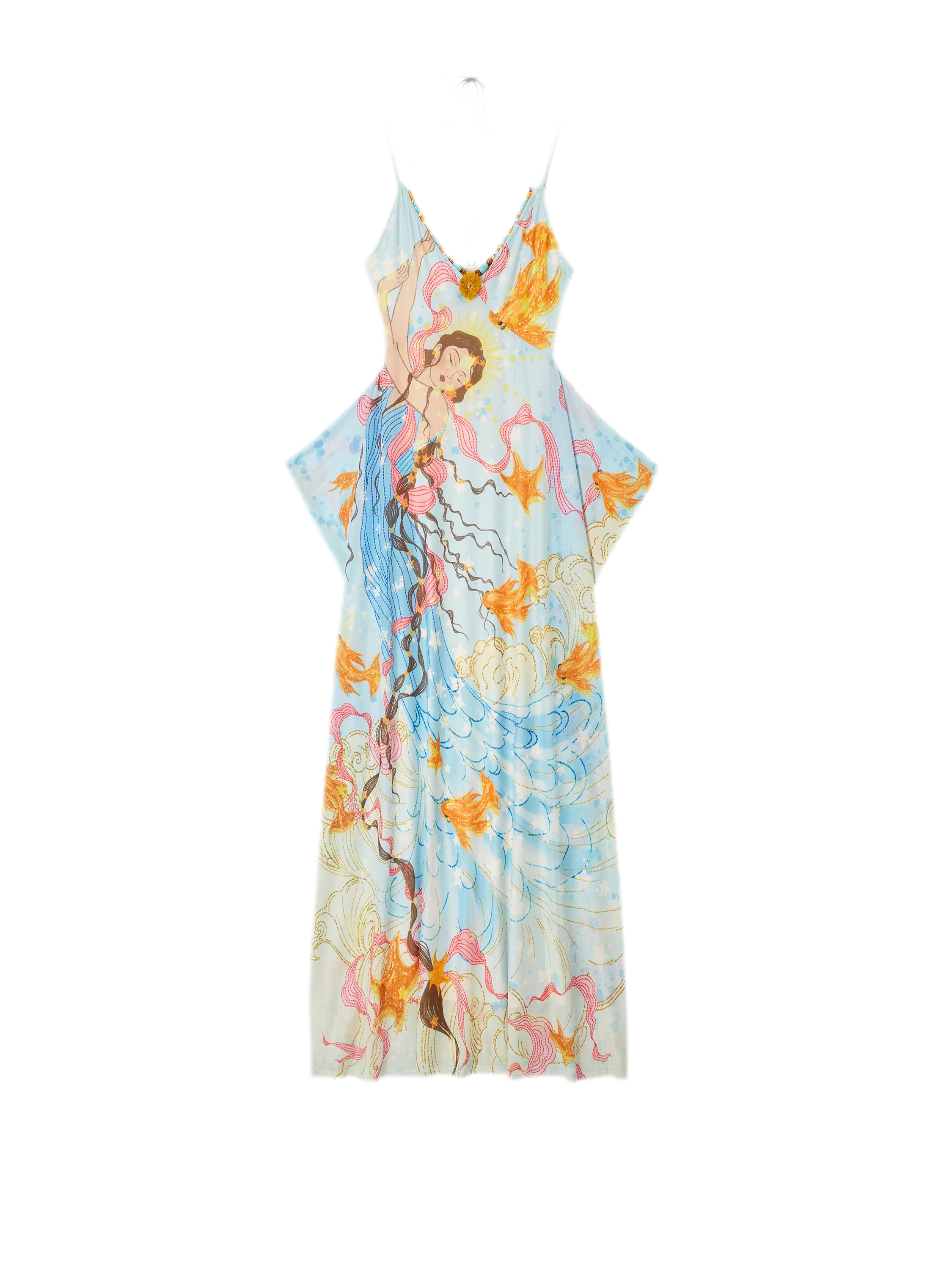 Beaded Floral Cami Dress