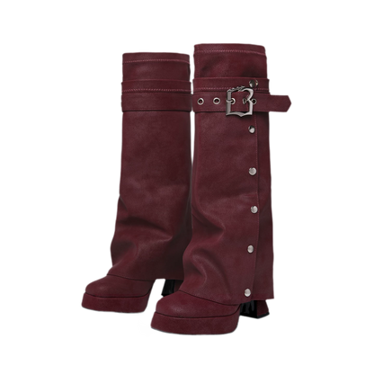 Lychee Textured Chunky Boots