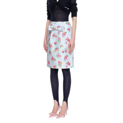 Bowknot Structured A-Line Skirt