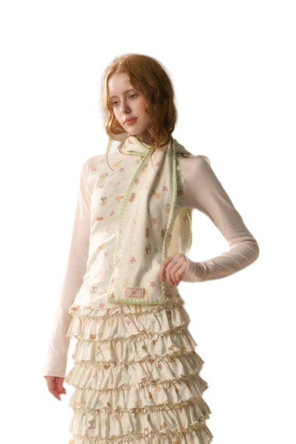 Printed Layered Cake Skirt