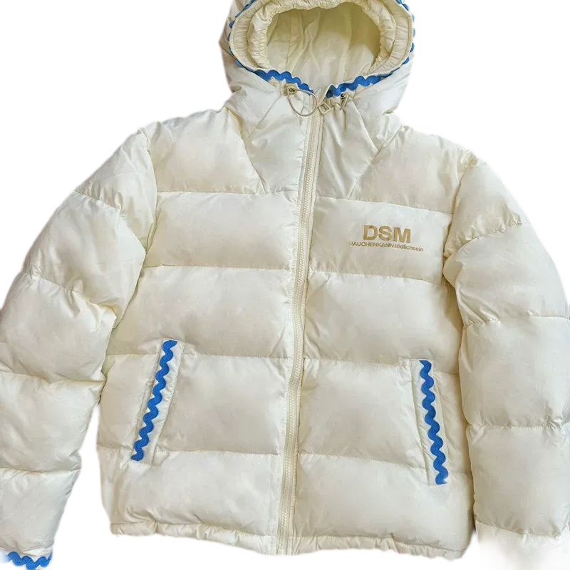 Shell Embroidered Hooded Down Jacket