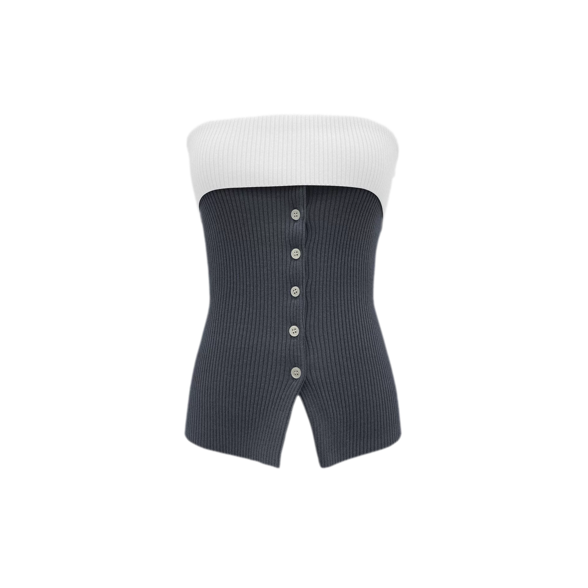 French Colorblock Bandeau Top