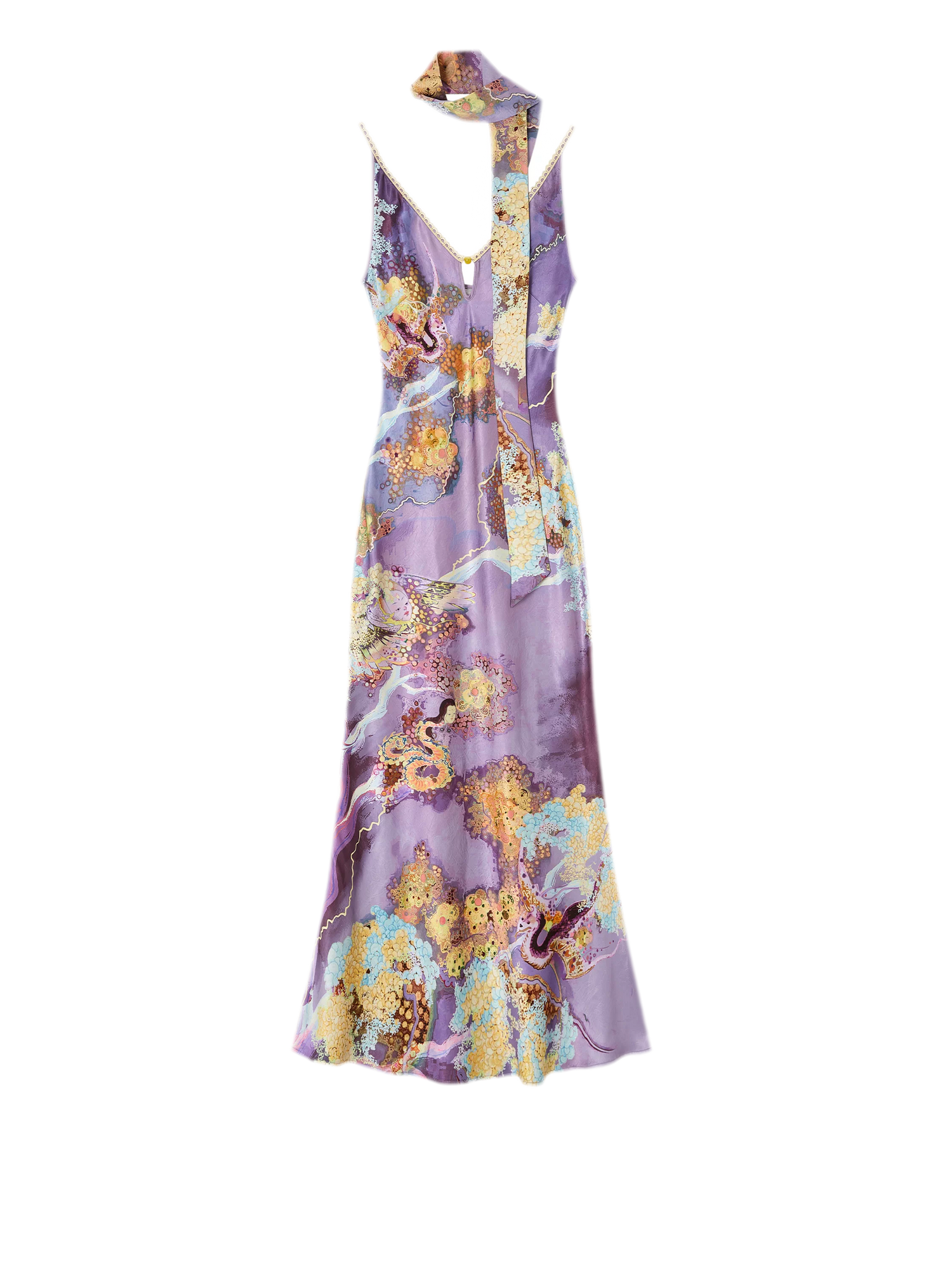 Satin Fishtail Slip Dress