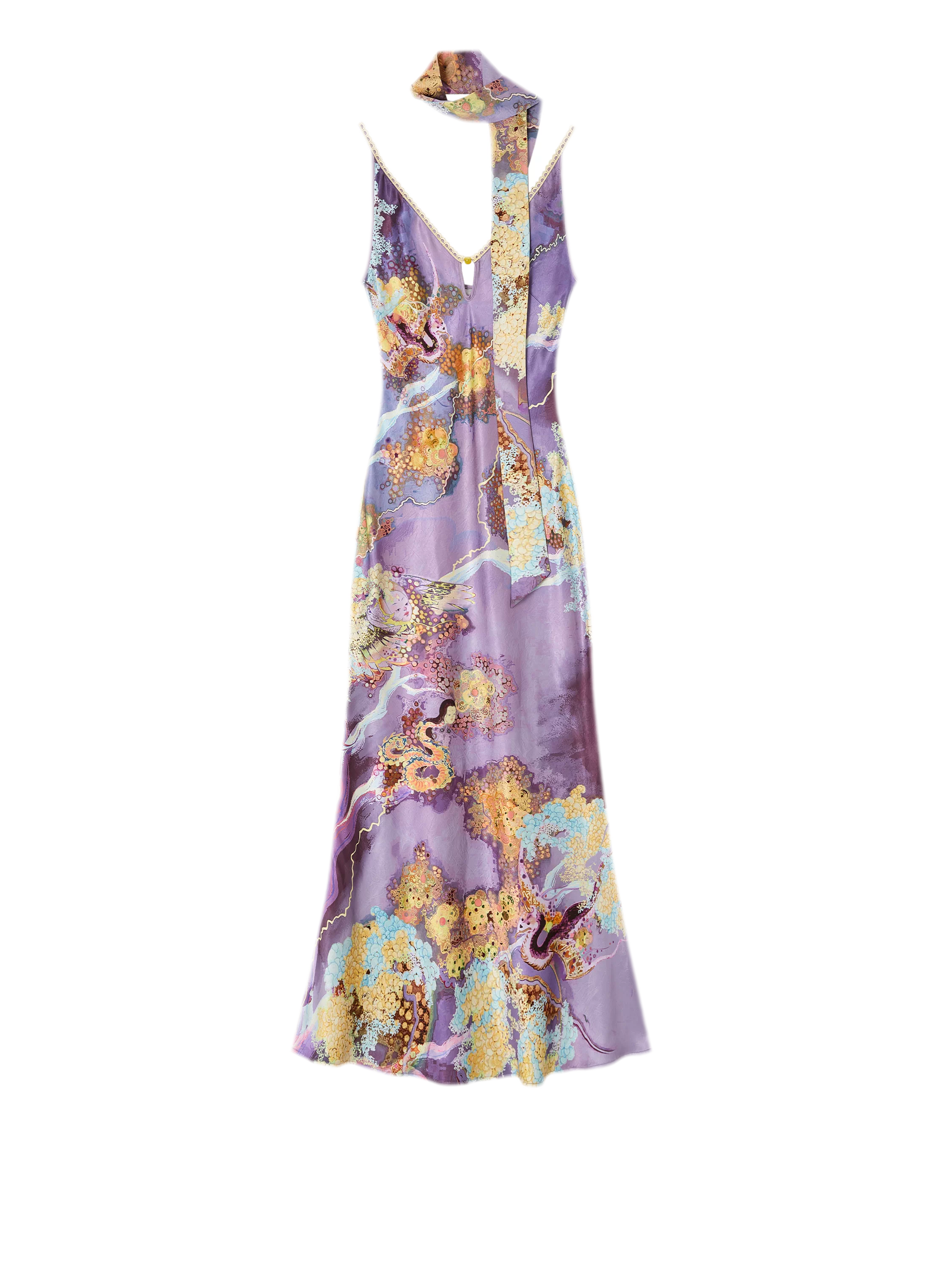 Satin Fishtail Slip Dress