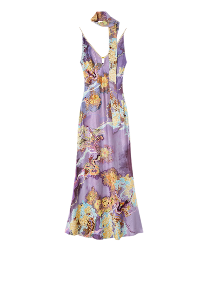 Satin Fishtail Slip Dress