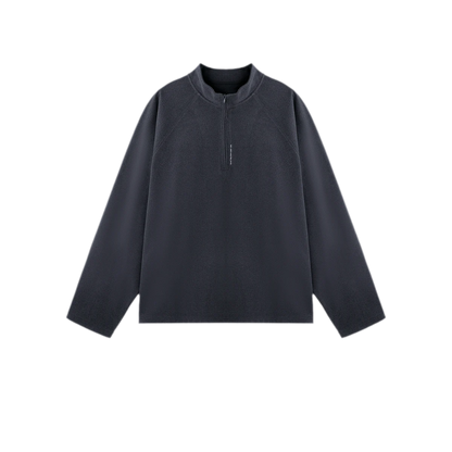 Vintage Oversized Half-Zip T-Shirt