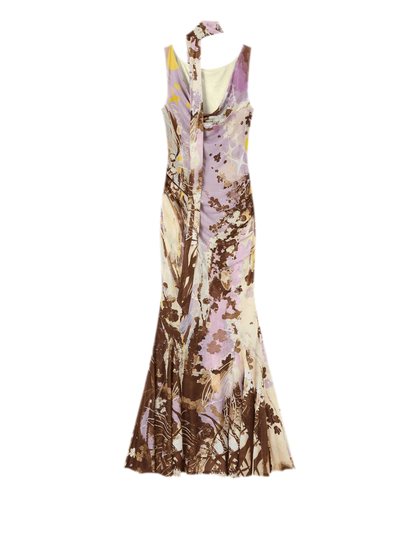 Hand-Painted Mesh Mermaid Dress