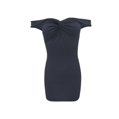 Ruched Twist Off-Shoulder Dress