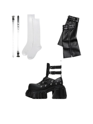 Black (Shoes + Socks + Leg Warmers) / 35