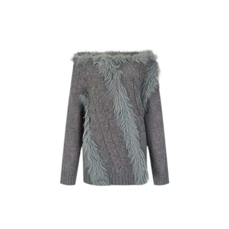 Wool Blend Off-Shoulder Sweater