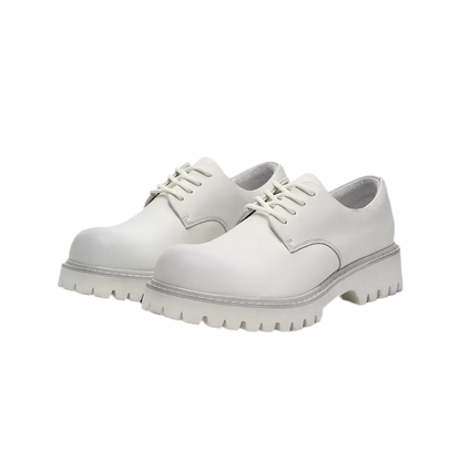 Leather Lug-Sole Platform Derby Shoes