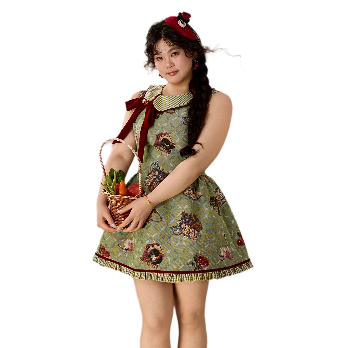 Vintage Contrast Mini Dress