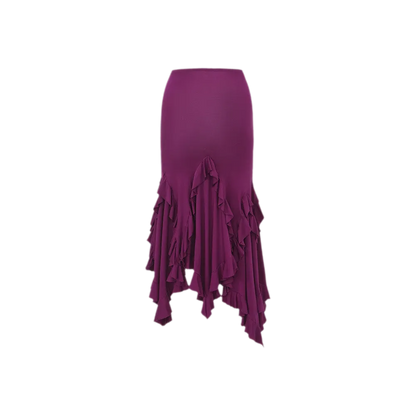 Ruched Ruffle Skirt Set