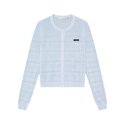 Openwork Cropped Knit Set