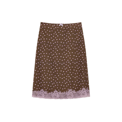 Southern France Polka Dot Lace Camisole &amp; Skirt