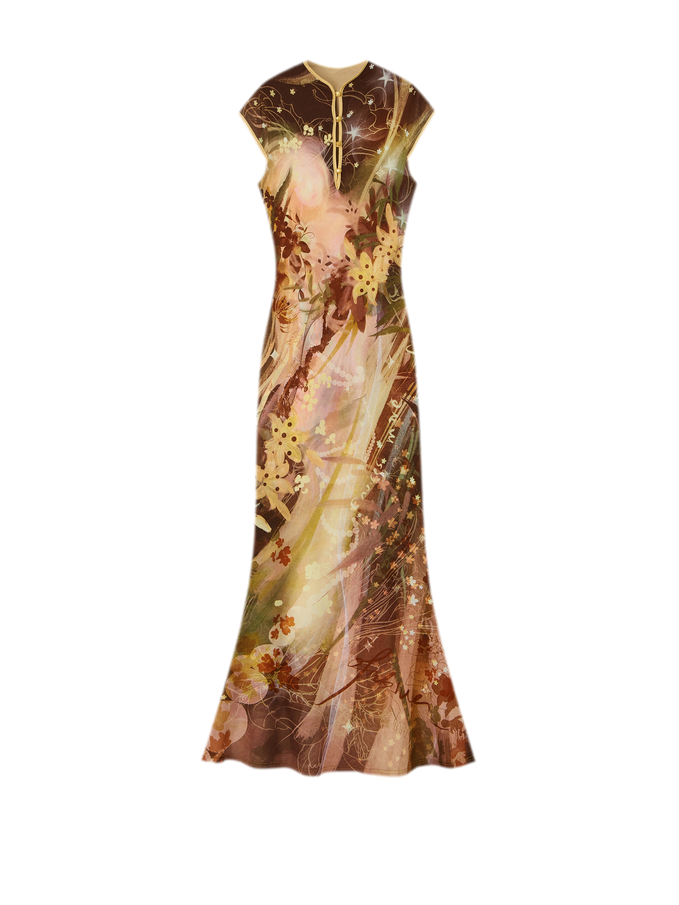Reversible Fishtail Qipao Dress