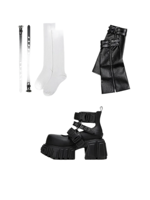 Black (Shoe + Socks + Leg Warmers) / 35