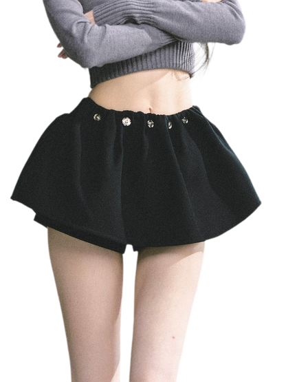 Wool Balloon A-Line Skirt