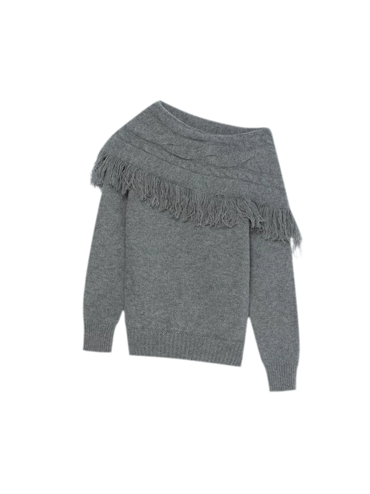Cable Knit One-Shoulder Set