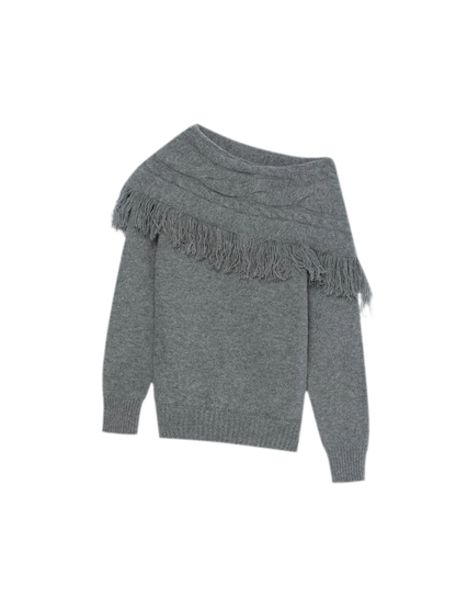 Cable Knit One-Shoulder Set