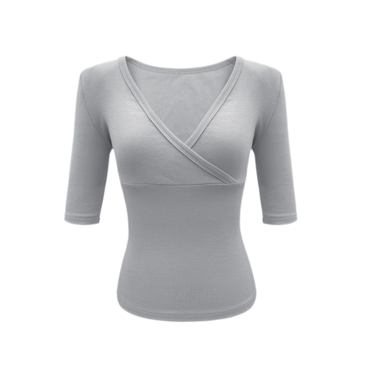 Crossover V-Neck Fitted Top