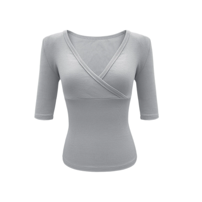 Crossover V-Neck Fitted Top