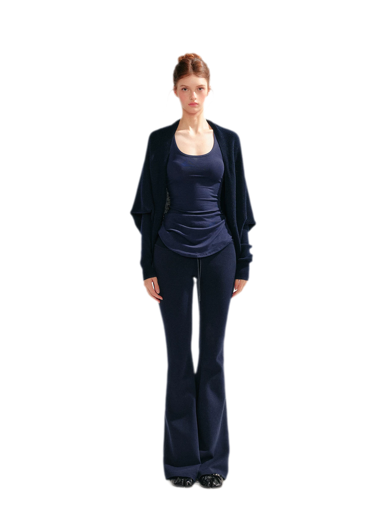 Stretch Low-Rise Flared Pants