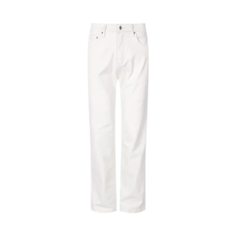 Washed Yellow Mud Straight Jeans