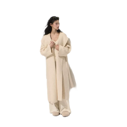 Double-Faced Wool Belted Coat