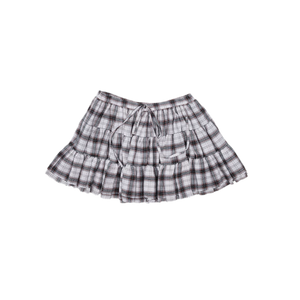 Beige Plaid Skirt / S